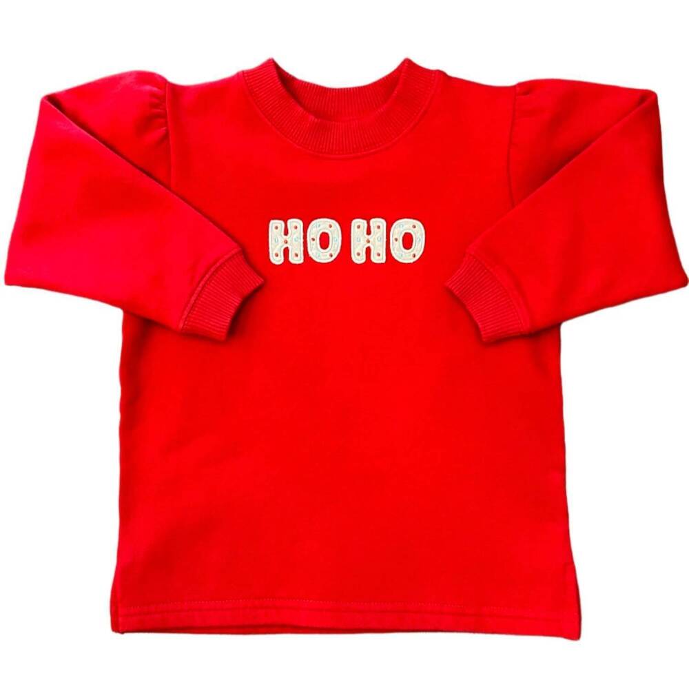 NEW LUIGI KIDS kid's ho ho long sleeve sweatshirt in red